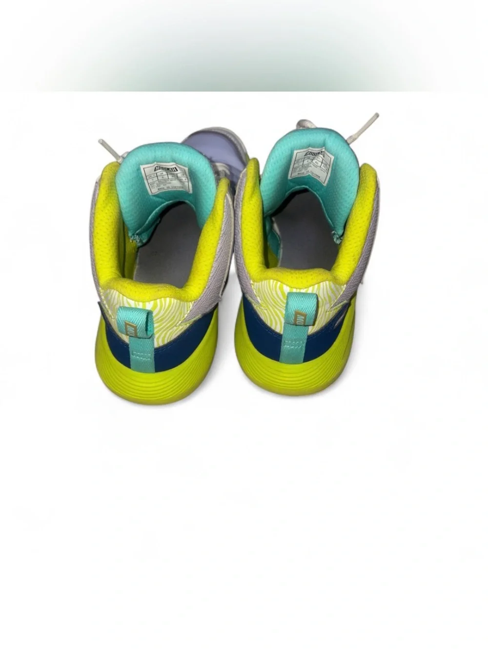 Moolah Kids' Lavender and Lime High-Top Sneakers size 7Y